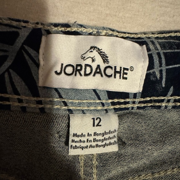 Jordache Denim with Blue and White Pattern - Picture 5 of 6